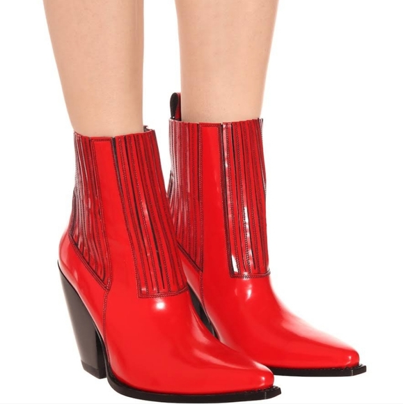 Valentino Shoes - New Valentino Garavani Rockstud Leather Ankle Western Cowboy Boots NWT 10.5 US